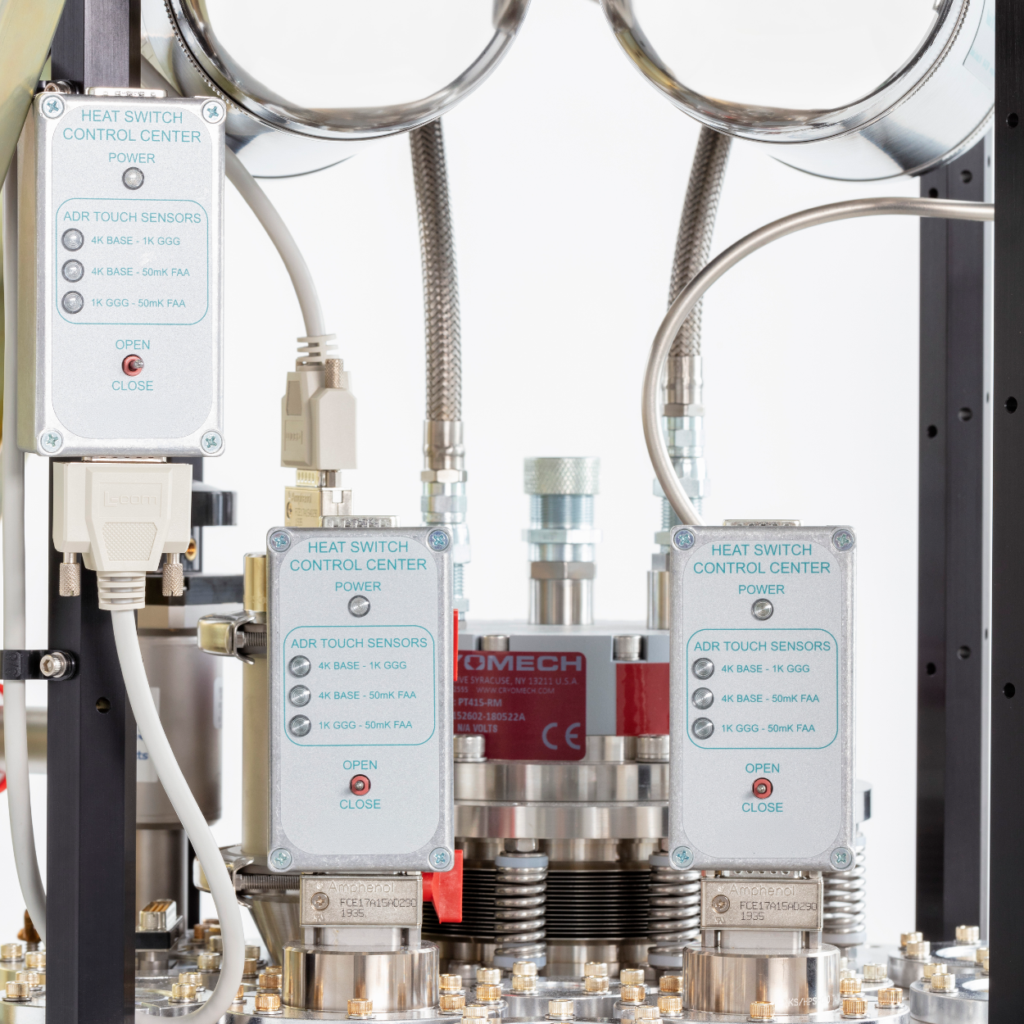 Electronically controlled motorized heat switches
